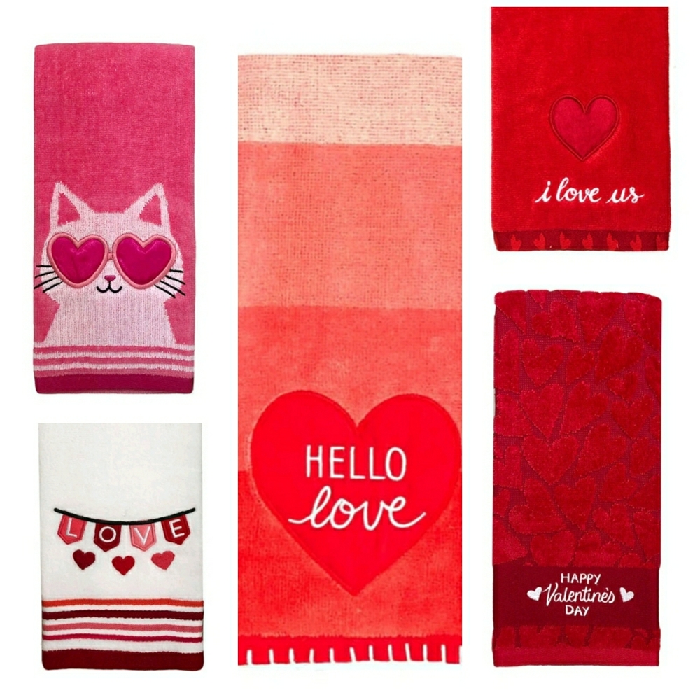 Valentine's Day Bathroom Hand Towel